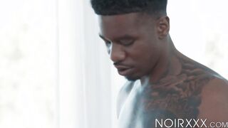 Tattooed stud gets facial after interracial pounding