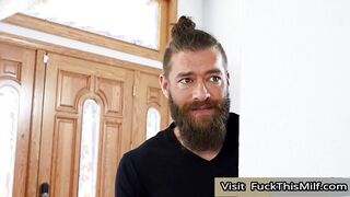 Busty Dee Williams & Petite Ember Snow Catch Xander Corvus Masturbate While They Work