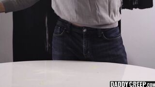 Dashing stepdad disciplines young gay with hard raw pounding