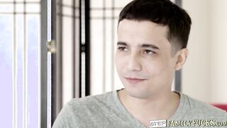 Nasty stepmom treats her stepson with forbidden anal sex