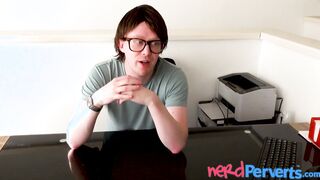 Interviewed teen tricked into sucking nerd dick