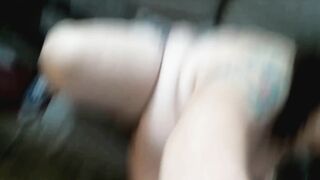 Mature fat nerd spreads her hairy twat with a big sex toy