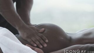 DeAngelo Jackson massages Liam Cyber before being rawbanged