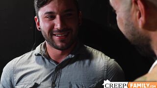 Kinky stepson Scott DeMarc deepthroats thick throbbing cock