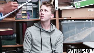Curly hair twink barebacked by BBC for stealing condoms