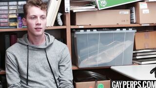 Curly hair twink barebacked by BBC for stealing condoms
