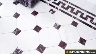 Pierced babe Santy Cruze sucks dick before taboo cock riding