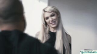 Busty blonde transsexual interracial sex