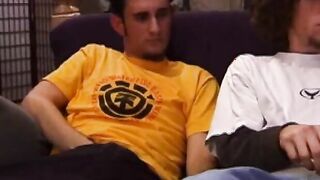 Adam and his two friends getting down to cock sucking action