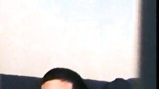 Zack unzips his pants and starts to massage his cock