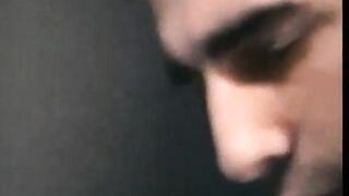 Zack unzips his pants and starts to massage his cock