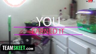 Erotic Little Skank Sucks Daddy's Dick