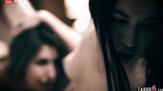 19 Yo lesbo coerced into a 3-way with her GFs stepdad
