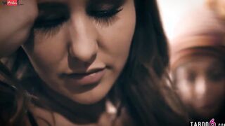 19 Yo lesbo coerced into a 3-way with her GFs stepdad