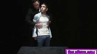 Petite slave Milo Miles open wide his legs for a dick