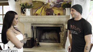 Masturbating MILF stepmom asks stepson to anal fuck her