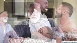 Rick Kelson gives Brock Banks a warm hot of his jizz