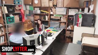 Shoplyfter - Red Haired beauty Naiomi Mae Detained For Stealing Getting