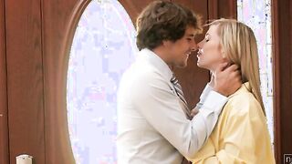 Blonde Tysen Rich is really missing her man Tyler Nixon. She slips into his shirt and dig the scent of