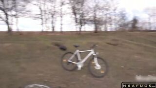 Our Bike Ride Turned into a Sweet Blowjo