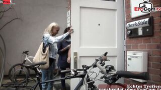German swinger Lovers fucking during the street casting
