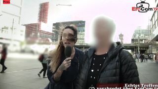 German swinger Lovers fucking during the street casting