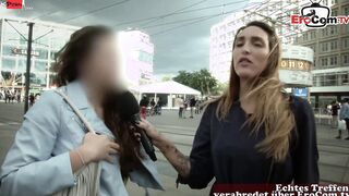 German swinger Lovers fucking during the street casting