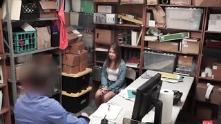 Curvy beauty Brooke Bliss Caught Shoplifting and taken for Interrogation