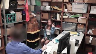 Curvy beauty Brooke Bliss Caught Shoplifting and taken for Interrogation