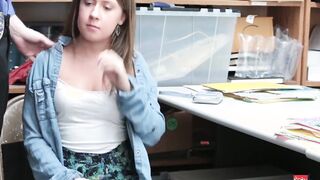 Curvy beauty Brooke Bliss Caught Shoplifting and taken for Interrogation