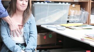 Curvy beauty Brooke Bliss Caught Shoplifting and taken for Interrogation