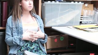 Curvy beauty Brooke Bliss Caught Shoplifting and taken for Interrogation