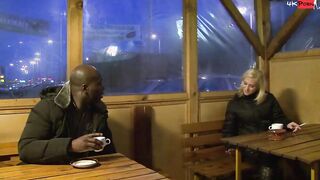 Blonde Linda Ray Blowing Off and Fucking Ebony Cock