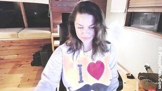 Monica Mendez Applying Lotion to her Gigantic Rounded Tits into Front of