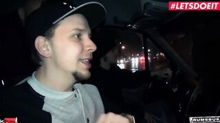 BUMSBUS - Dark Haired cunt with mouth Agrees To Gotten Fucked By Stranger Into The Backseat - LETSDOEIT
