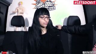 BUMSBUS - Dark Haired cunt with mouth Agrees To Gotten Fucked By Stranger Into The Backseat - LETSDOEIT