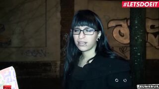 BUMSBUS - Dark Haired cunt with mouth Agrees To Gotten Fucked By Stranger Into The Backseat - LETSDOEIT