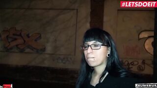 BUMSBUS - Dark Haired cunt with mouth Agrees To Gotten Fucked By Stranger Into The Backseat - LETSDOEIT