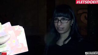 BUMSBUS - Dark Haired cunt with mouth Agrees To Gotten Fucked By Stranger Into The Backseat - LETSDOEIT