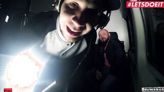 BUMSBUS - Dark Haired cunt with mouth Agrees To Gotten Fucked By Stranger Into The Backseat - LETSDOEIT