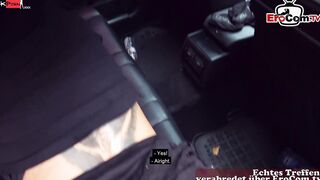 Thin ebony haired German Mom pick up outdoors for Sex