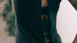 Decked out in a leather dress, Anna Bell Peaks seduces Marcus London until he at