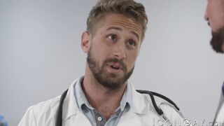 Tattooed doctor Wesley Woods drilled by fellow Michael Roman