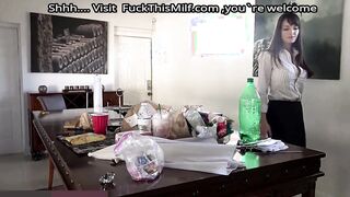 Voluptuous Horny Stepmom Finds Stepson's XL Condom & Has Needs to Satisfy