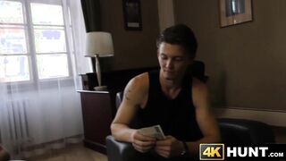 Young babe earns money for boyfriend by fucking a stranger