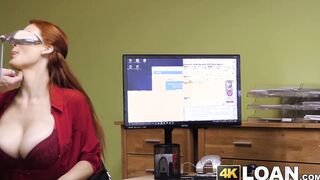 Babe with big tits has her pussy banged by a fake loan agent
