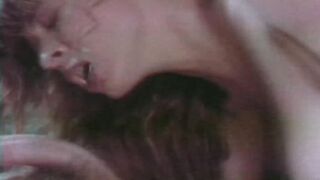 Vintage porno where MILF with enormous breasts rides dick