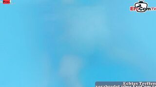 Outdooor 3 way inside the Jacuzzi with 2 thin german Teenage Girls