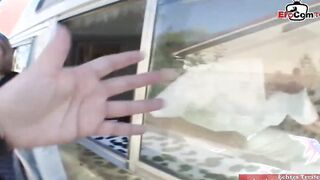 Blonde teens year older with small tits wears a skirt and getting pick up