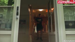HORNYHOSTEL - (Bad Lady, Jason Steel) - Bombshell Backpacker Banged! Inside The Mouth And Pussy By A Gigantic Penis Full